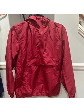 Red Empyre quarter zip windbreaker rain jacket Size M